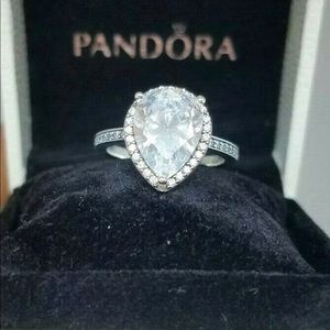 Pandora promise ring. Serling silver size 8